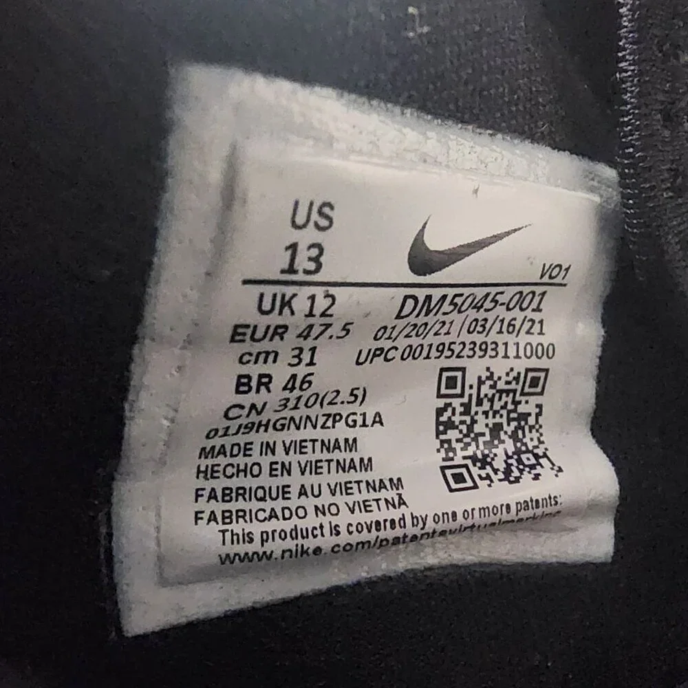 Nike Air PG 5 TB Paul George Black White Basketball Sneaker Shoes Mens 13